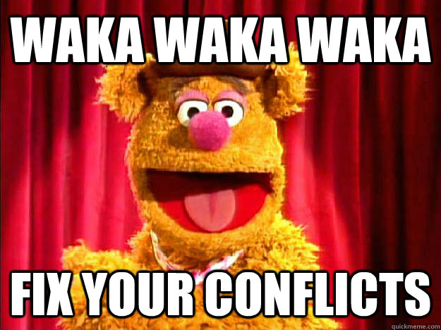 WAKA WAKA WAKA FIX YOUR CONFLICTS  waka fozzie bear