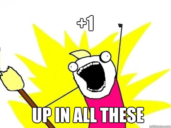 +1 up in ALL these threads!  X All The Things