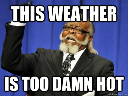This weather IS TOO DAMN hot  