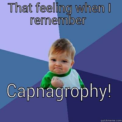 THAT FEELING WHEN I REMEMBER  CAPNAGROPHY!  Success Kid
