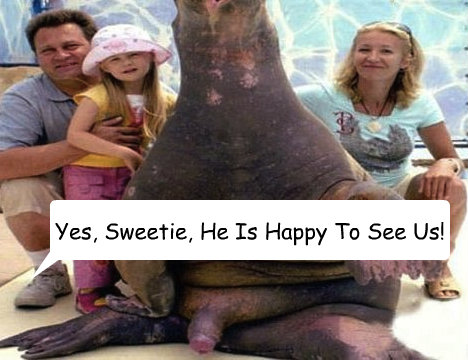 Yes, Sweetie, He Is Happy To See Us! 
  