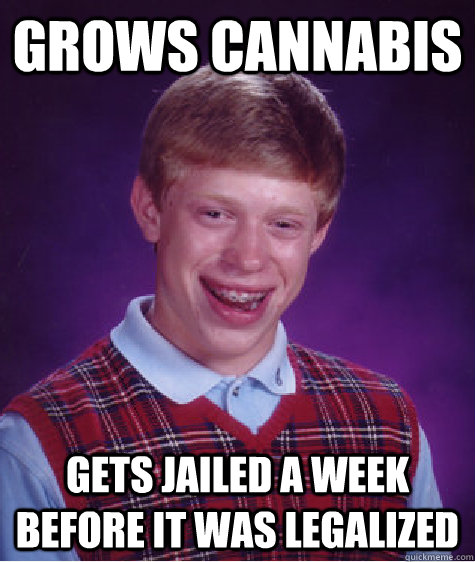 Grows cannabis Gets jailed a week before it was legalized  Unlucky Brian
