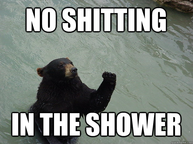 No Shitting In THE SHOWER  Vengeful Bear