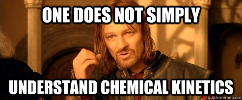 One does not simply understand chemical kinetics  One Does Not Simply