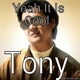 YEAH IT IS COOL  TONY Mr Chow