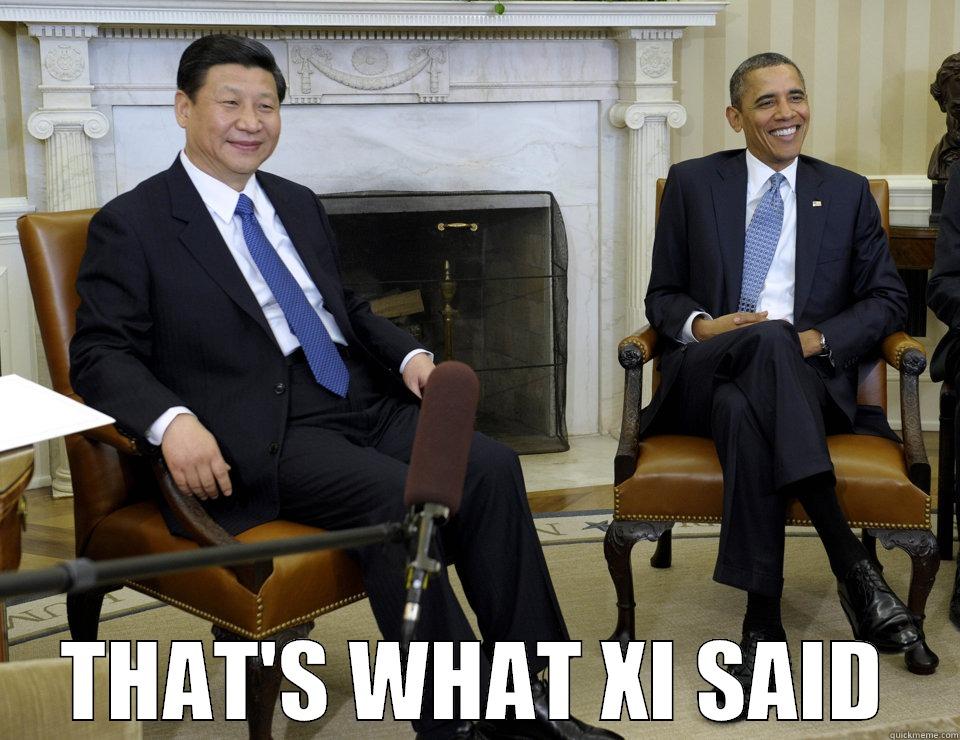 THAT'S WHAT XI SAID -  THAT'S WHAT XI SAID Misc