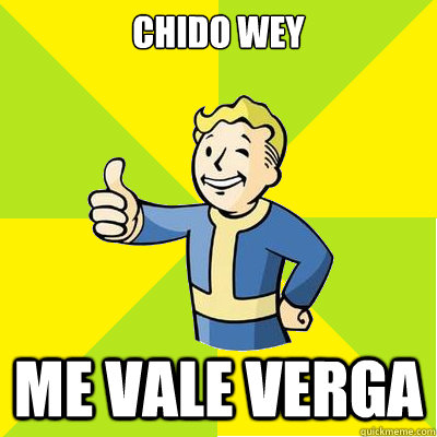 chido wey me vale verga - chido wey me vale verga  Fallout new vegas