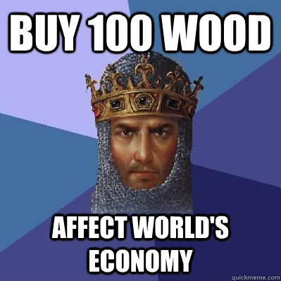 buy 100 wood affect world's economy  Age of Empires