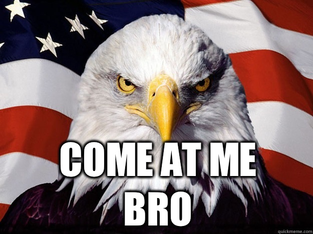  Come at me bro  Patriotic Eagle