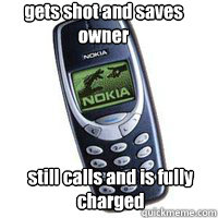 gets shot and saves owner still calls and is fully charged - gets shot and saves owner still calls and is fully charged  Chuck Norris vs Nokia