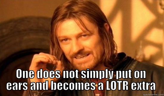  ONE DOES NOT SIMPLY PUT ON EARS AND BECOMES A LOTR EXTRA Boromir