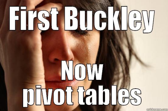 FIRST BUCKLEY NOW PIVOT TABLES First World Problems