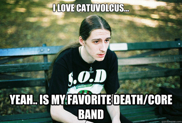I love Catuvolcus... yeah.. is my favorite death/core band  First World Metal Problems