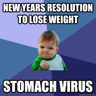 new years resolution to lose weight stomach virus - new years resolution to lose weight stomach virus  Success Kid