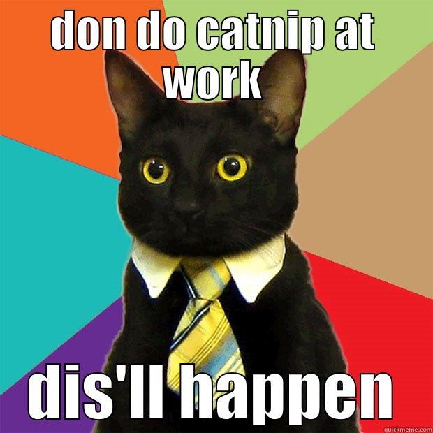 DON DO CATNIP AT WORK DIS'LL HAPPEN Business Cat
