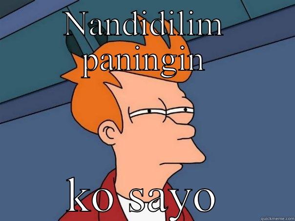 nandidilim paningin kosayo - NANDIDILIM PANINGIN KO SAYO Futurama Fry