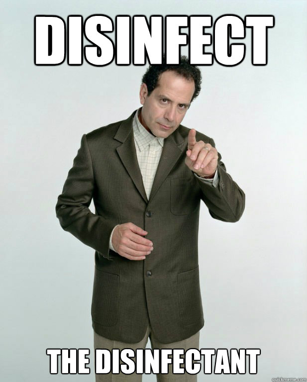 disinfect the disinfectant  adrian monk