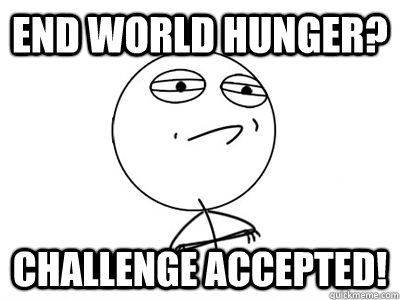 END world hunger? challenge accepted! - END world hunger? challenge accepted!  end world hunger challenge accepted