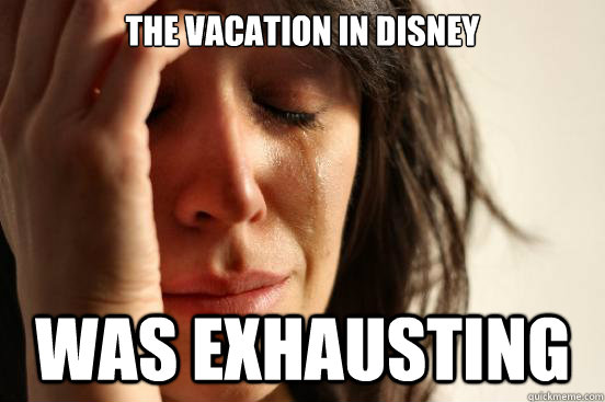 The Vacation in Disney Was exhausting  First World Problems
