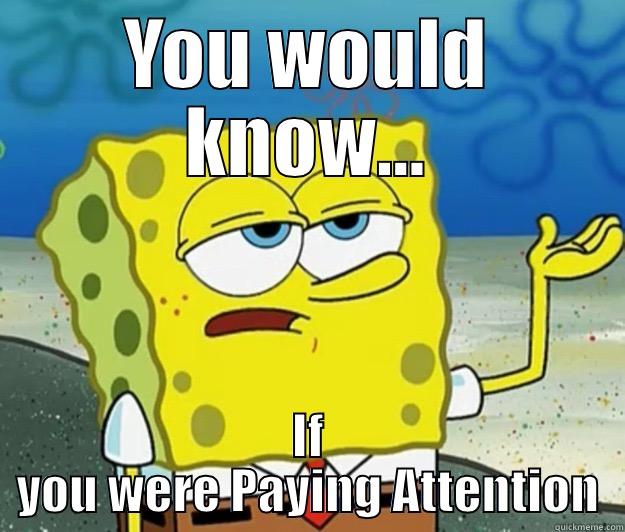 YOU WOULD KNOW... IF YOU WERE PAYING ATTENTION Tough Spongebob