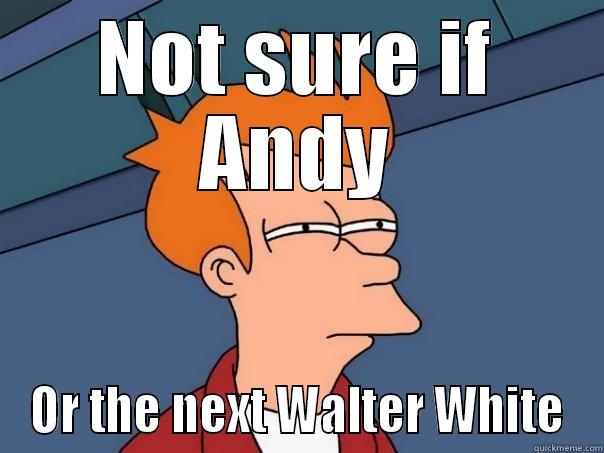 NOT SURE IF ANDY OR THE NEXT WALTER WHITE Futurama Fry