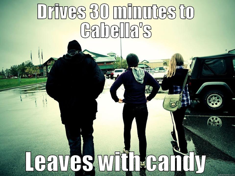 DRIVES 30 MINUTES TO CABELLA'S LEAVES WITH CANDY Misc