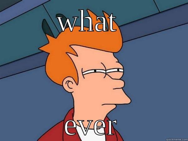 WHAT  EVER Futurama Fry