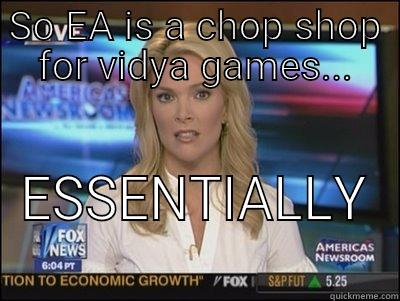 SO EA IS A CHOP SHOP FOR VIDYA GAMES... ESSENTIALLY  Megyn Kelly