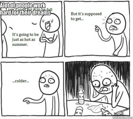 Alot of people work hard for their dreams but its not for everyone  - Alot of people work hard for their dreams but its not for everyone   Overconfident Alcoholic Depression Guy