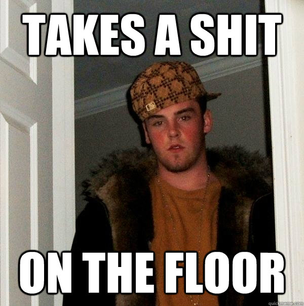 Takes a shit on the floor  Scumbag Steve