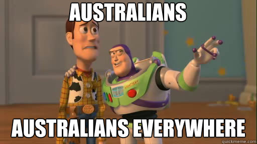 Australians Australians everywhere  Everywhere