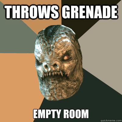 throws grenade empty room  