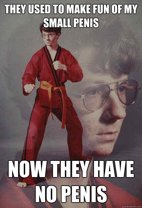 They used to make fun of my small penis now they have no penis  Karate Kyle