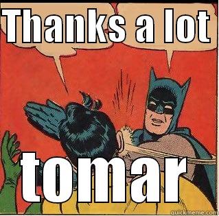 THANKS A LOT  TOMAR Slappin Batman