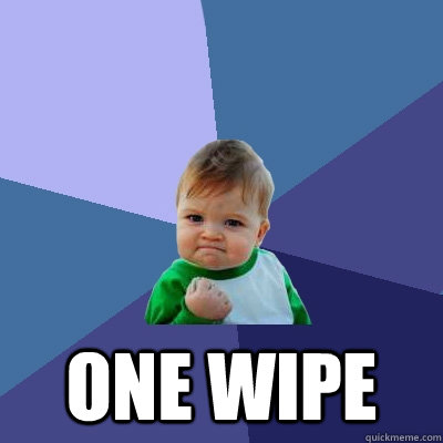  One wipe -  One wipe  Success Kid