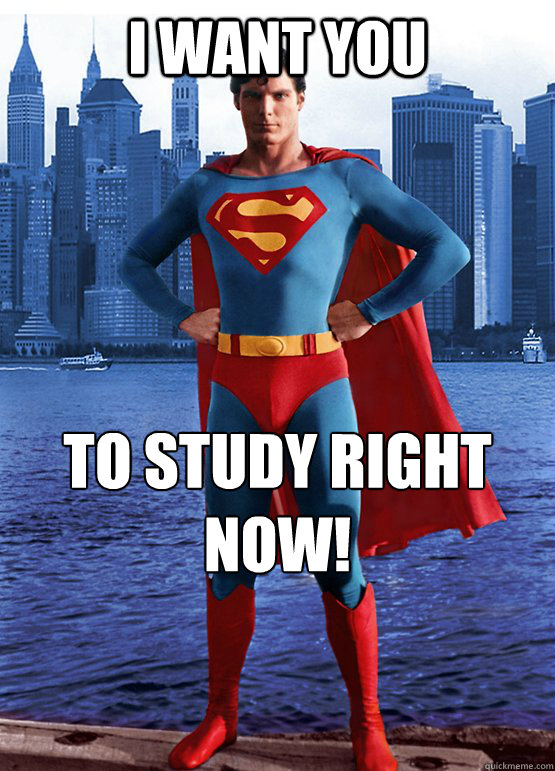 I WANT YOU TO STUDY RIGHT NOW!  