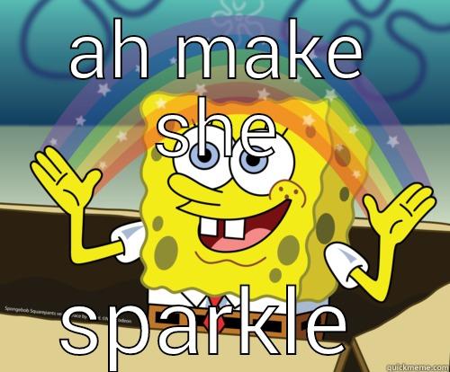 AH MAKE SHE SPARKLE  Spongebob rainbow