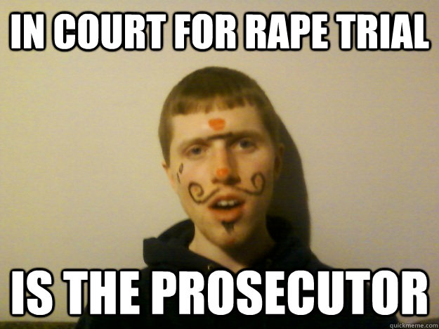 In court for rape trial is the prosecutor  Captain Comfort