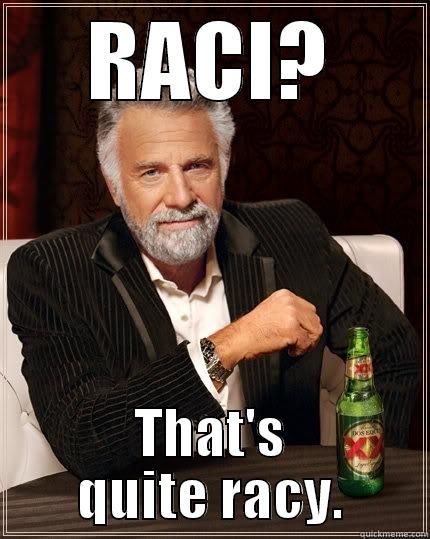 RACI? THAT'S QUITE RACY. The Most Interesting Man In The World