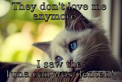 THEY DON'T LOVE ME ANYMORE... I SAW THE TUNA CAN WAS DENTED! First World Problems Cat