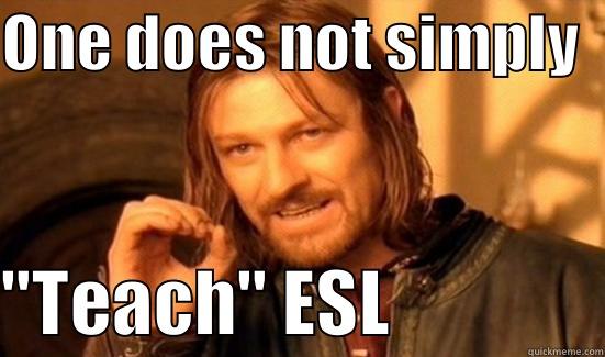 ONE DOES NOT SIMPLY    