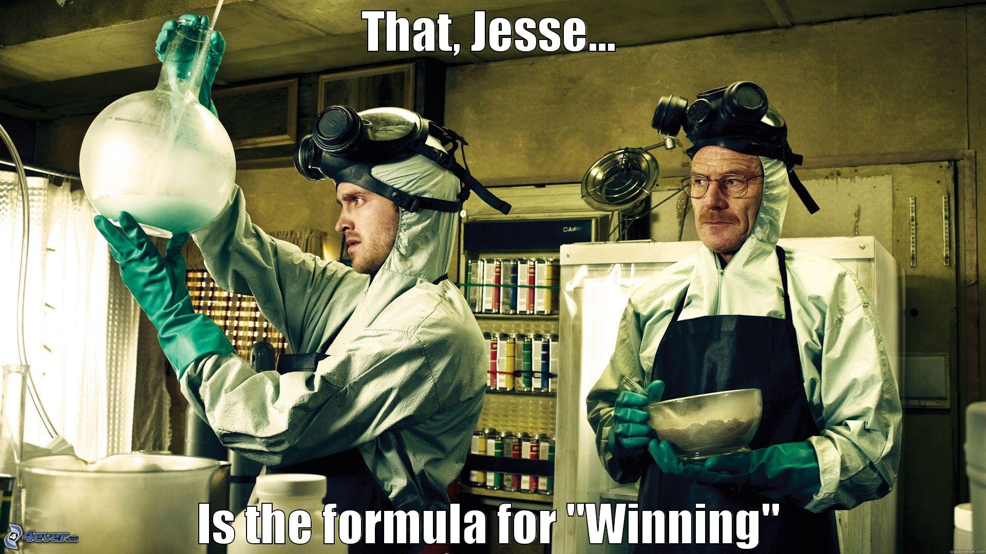 THAT, JESSE... IS THE FORMULA FOR 