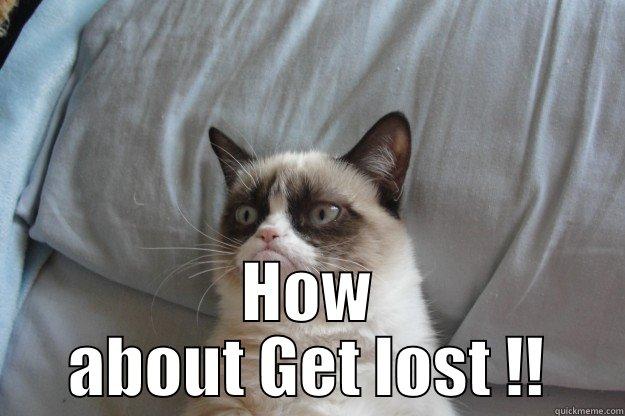  HOW ABOUT GET LOST !! Grumpy Cat