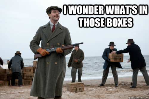 I wonder what's in those boxes  