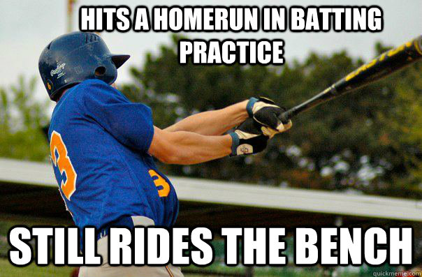 Hits a Homerun in Batting practice still rides the bench - Hits a Homerun in Batting practice still rides the bench  LT Baseball