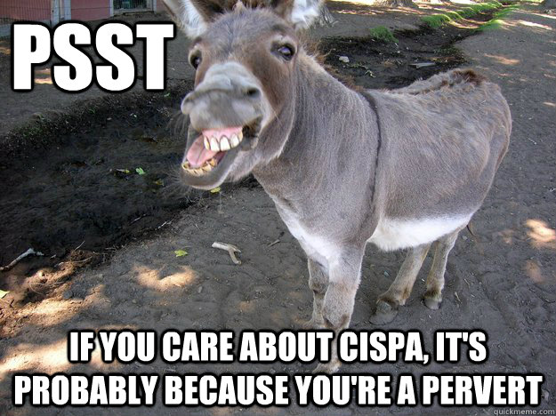 psst if you care about CISPA, it's probably because you're a pervert  