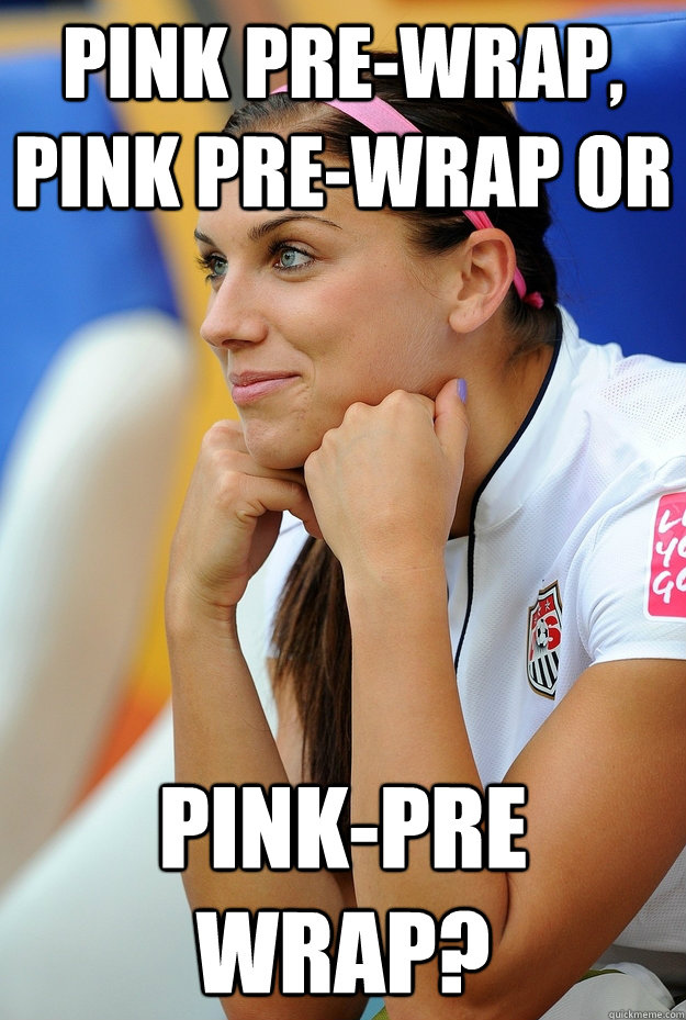 Pink pre-wrap, pink pre-wrap or pink-pre wrap?  