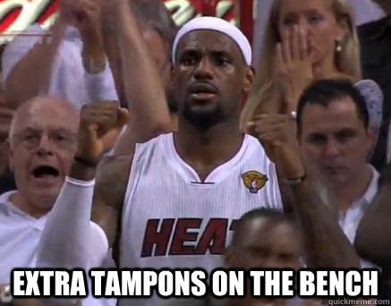  Extra Tampons On The Bench  