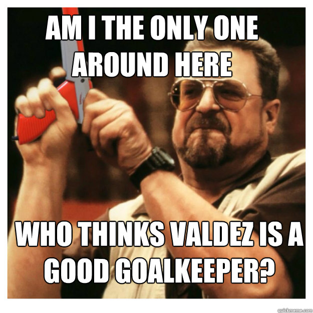 Am i the only one around here WHO THINKS VALDEZ IS A GOOD GOALKEEPER?   John Goodman