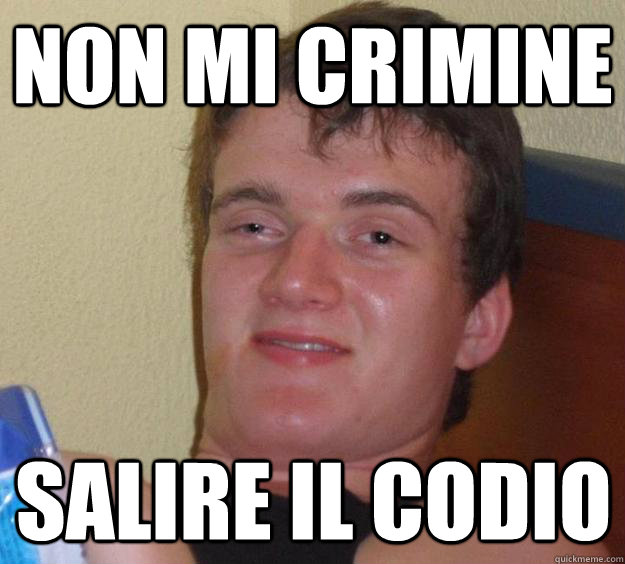 Non mi crimine salire il codio - Non mi crimine salire il codio  10 Guy